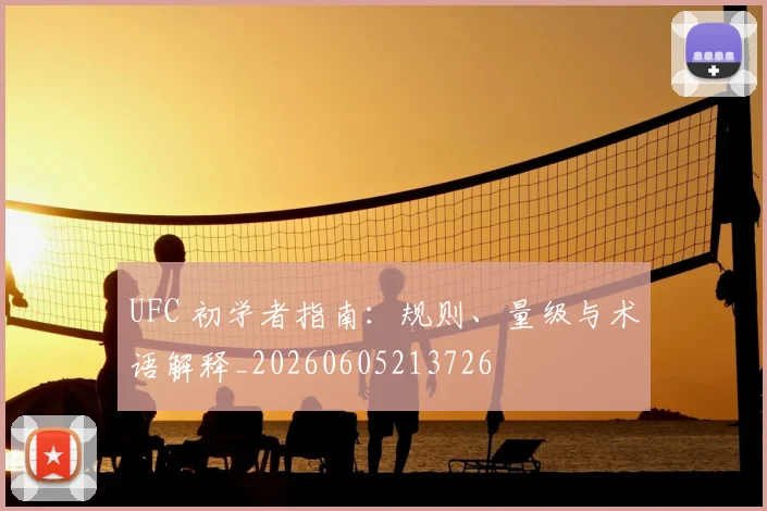 UFC 初学者指南：规则、量级与术语解释_20260605213726